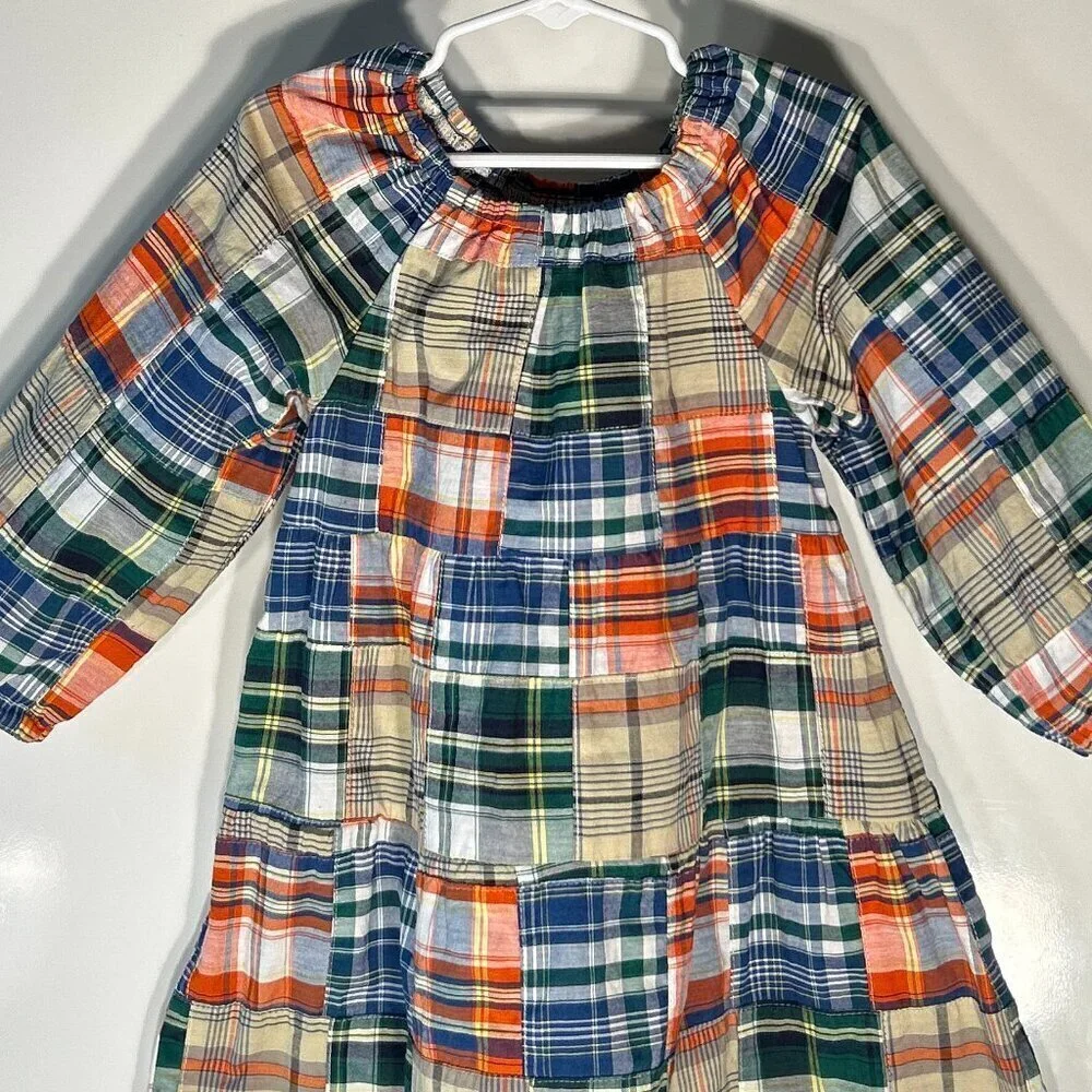 Kelly's Kids SZ 6/7 True Patchwork Cotton Midi Dress Prairie Cottage Western